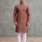 Wonderful Purple Color Brocade Men's Kurta With Pajama Pant