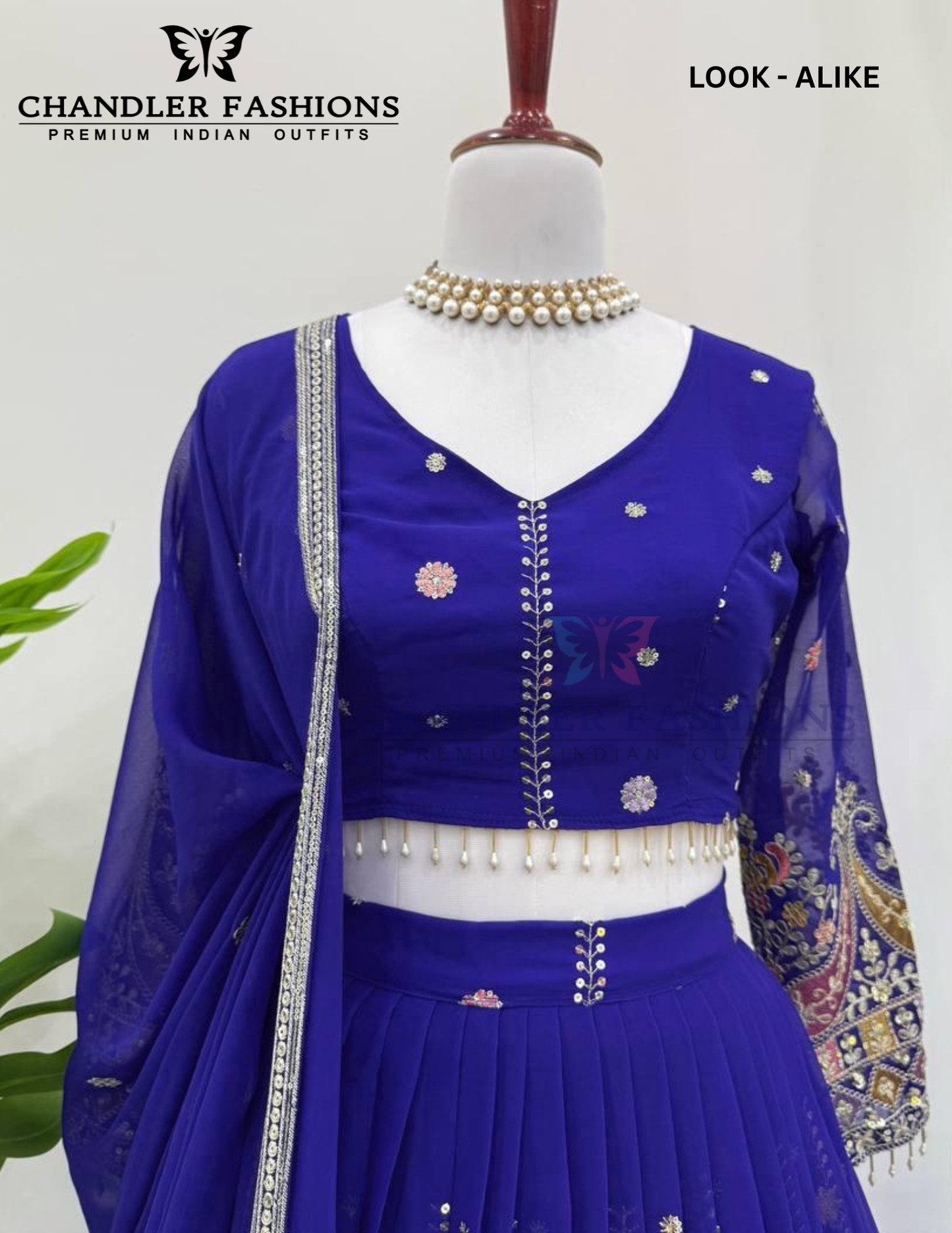 Attractive Blue Color Thread And Sequins Work Lehenga Choli Near Me