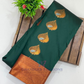 Green Color Saree With Maroon Border In USA