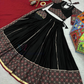 Black Cotton Garba Lehenga Choli In Surprise