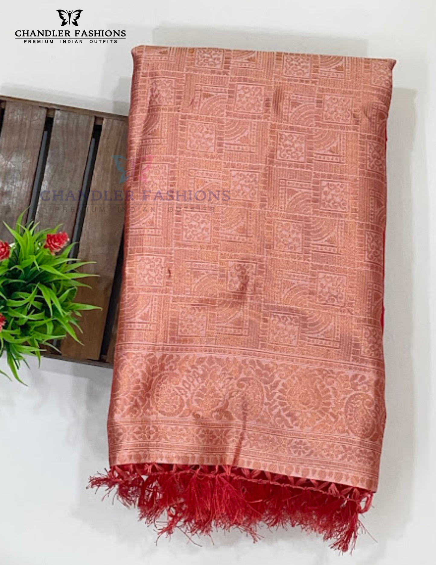 Wonderful Red Color Art Silk With Zari Work Saree Near Me
