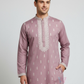 Purple Color With Embroidery Work Kurta Suits Near Me