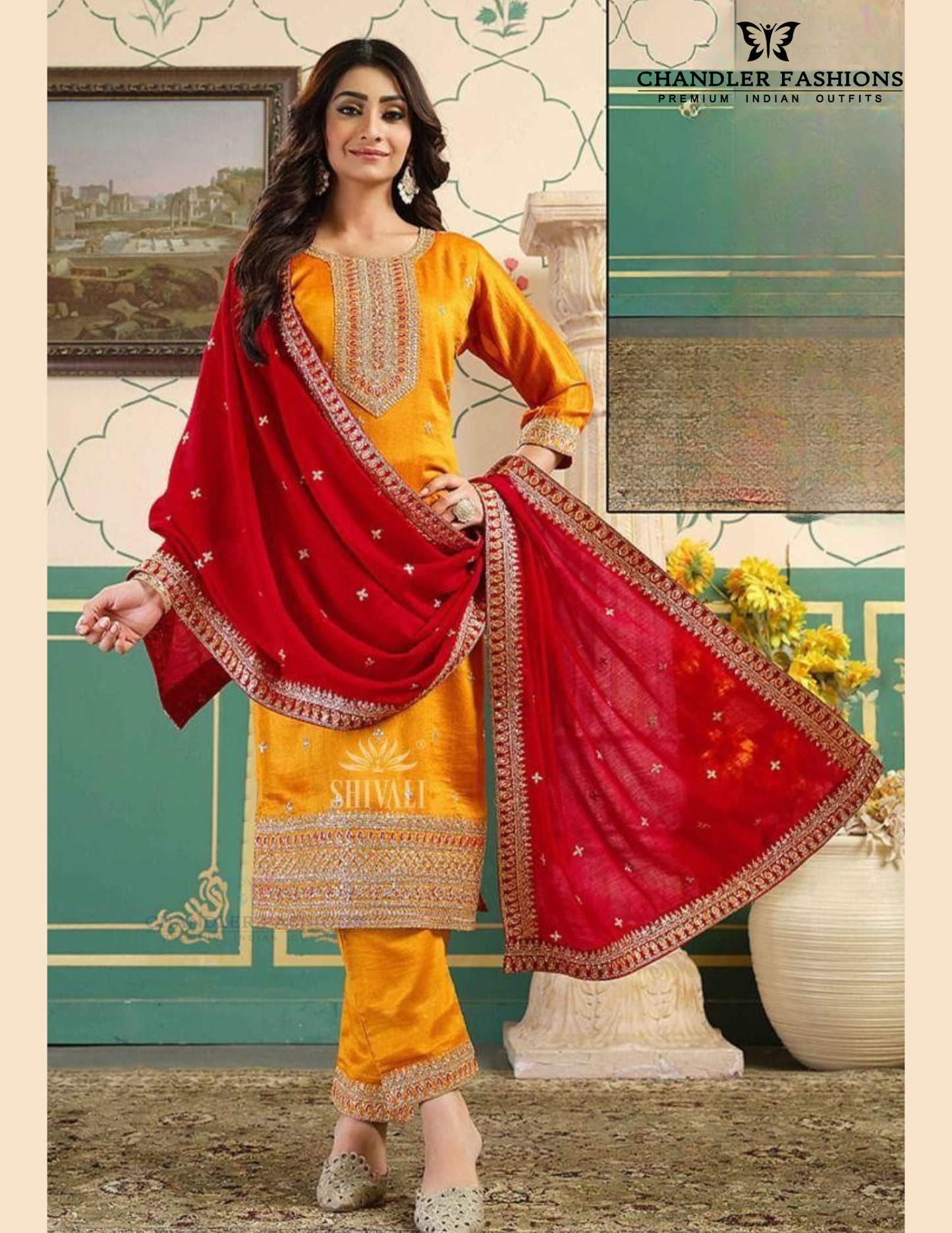 Attractive Yellow Color Silk Cotton With Embroidery And Sequins Work Salwar Suits For Women