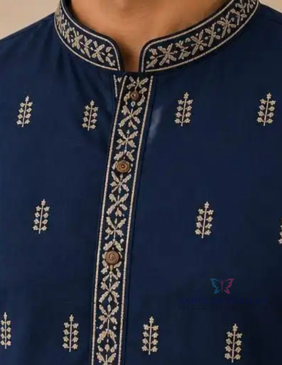  Blue Color Cotton Short Kurta For Men