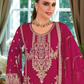 Elegant Dark Pink Color Soft Organza With Embroidery Work Salwar Suits Near Me