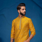 Slub Silk Embroidery Work Kurta Pajama Set For Men Near Me