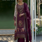 Stunning Purple Color Sheer With Printed And Fancy Embroidery Mirror Work Palazzo Suits