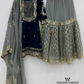 Blue Color Georgette With Embroidered Sequins Work Sharara Suits In Yuma