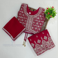Attractive Red Colored Georgette Choli Sets With Stone Work Near Me