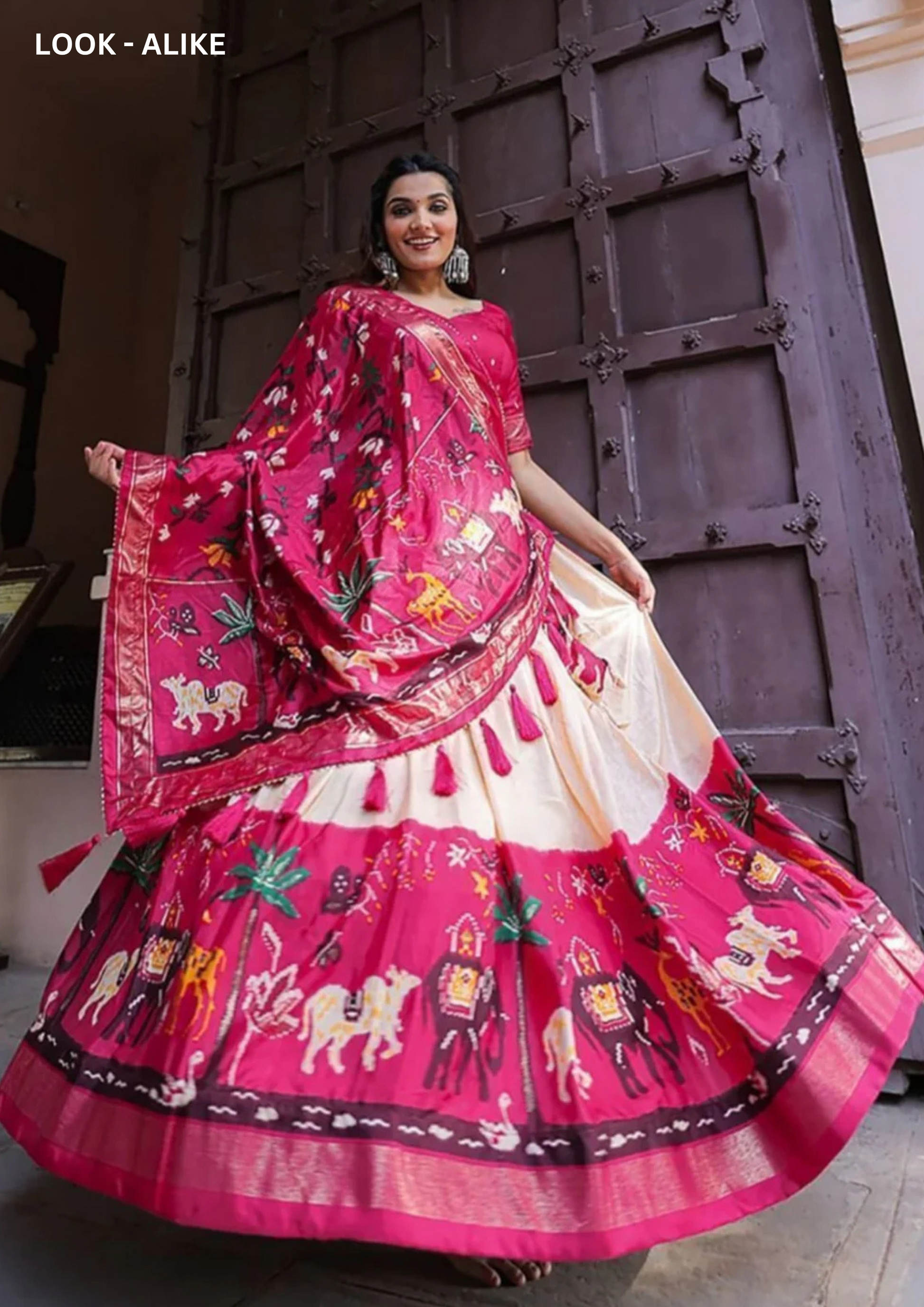 Beautiful Pink Color Printed Cotton Chaniya Lehenga Choli