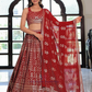 Maroon Color Georgette With Thread And Sequins Embroidery Work Lehenga Choli Near Me