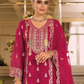 Pink Color Organza With Embroidery Work Salwar Suits Near Me