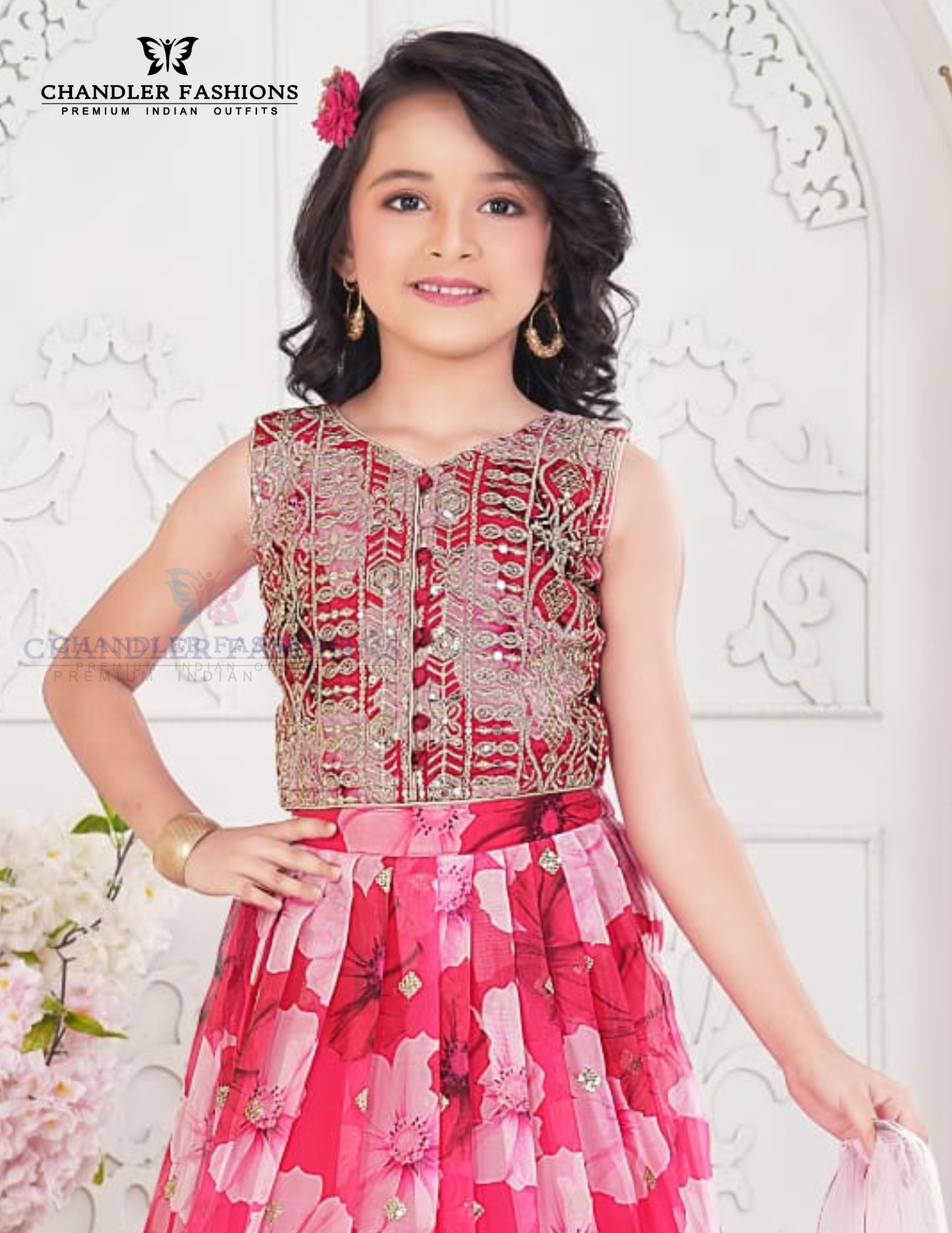 Beautiful Pink Color Choli Set For Girls Near Me