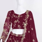 Maroon Color Designer Georgette Sequins Embroidered Lehenga Choli Near Me