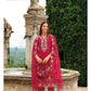 Stunning Red Color Organza With Embroidery Work Salwar Suits For Women