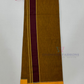 Alluring Men's Mustard Yellow Color Cotton Dhoti With Maroon Border Near Me
