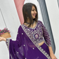 Pleasing Purple Color Georgette Lehenga Choli With Sequins Work In Tempe