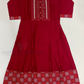  Dark Red Color Cotton With Embroidery Sequins Work Kurti In USA