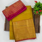 Pretty Mustard Yellow Color Pure Kanchi Silk Gold Zari Work Saree Near Me