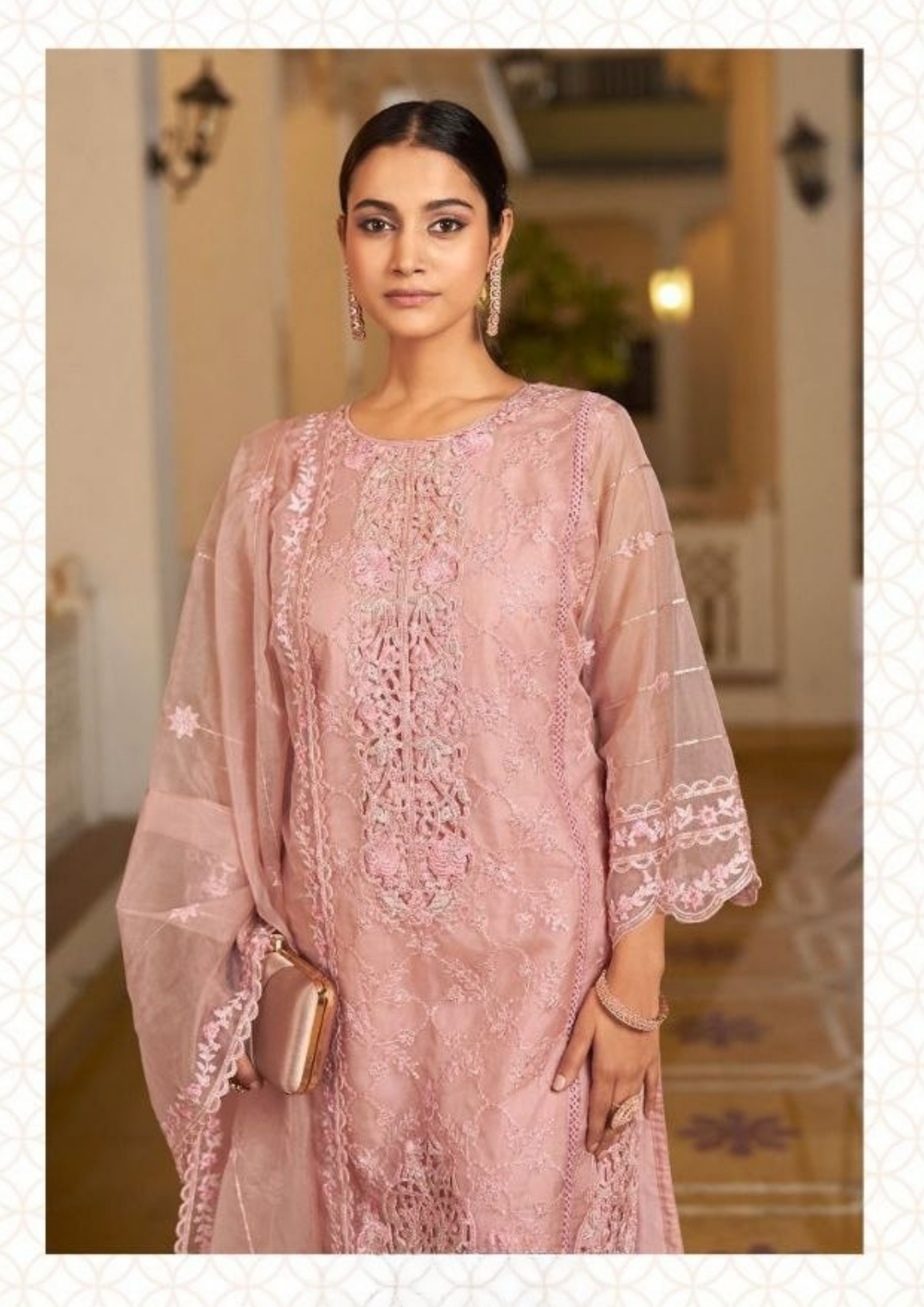 Alluring Pink Color Heavy Organza with Heavy Embroidery Work Salwar Suit Near Me