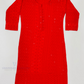 Elegant Red Color Soft Cotton With Chikankari Work Kurti Near Me
