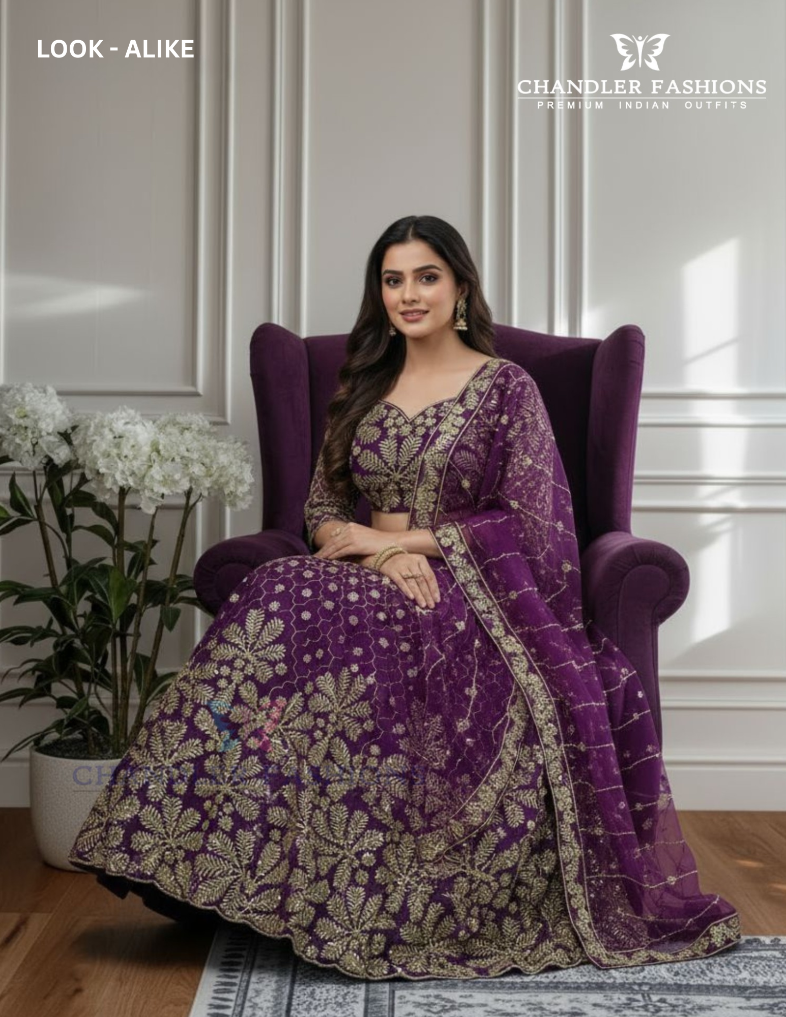 Purple Color Sequins With Zari Embroidery Work Lehenga Near Me