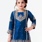 Wonderful  Blue Color Fendy Silk Embroidery And Sequins Work Palazzo Suits Near Me