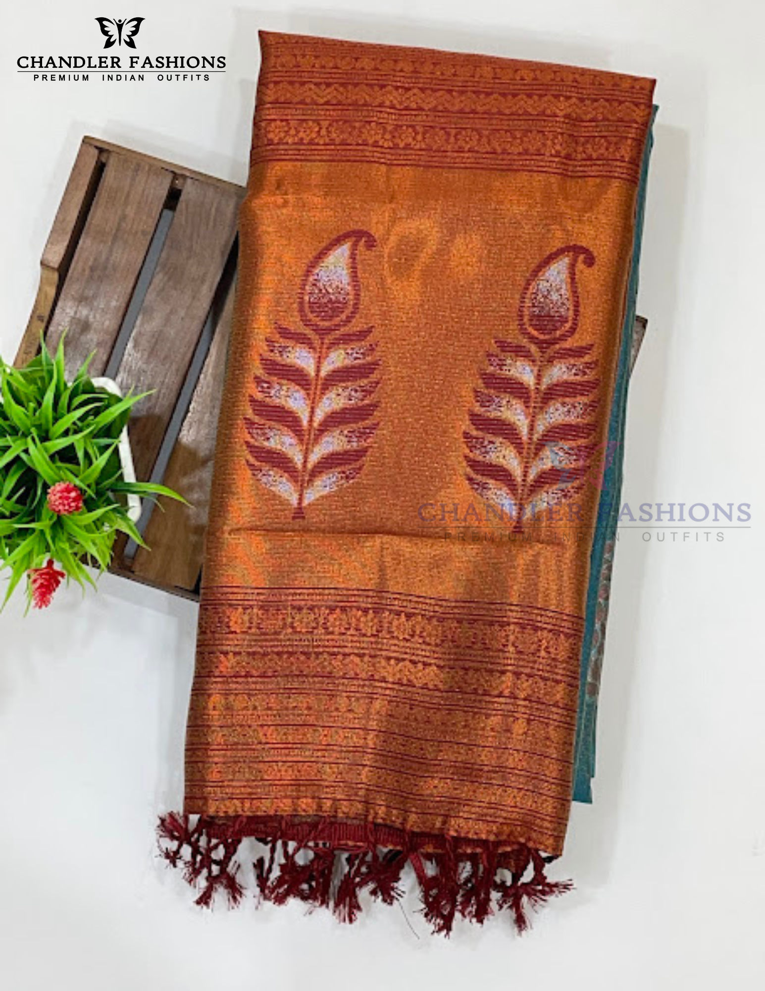 Appealing Green Color Tissue Silk With Zari Work Saree For Women Near Me