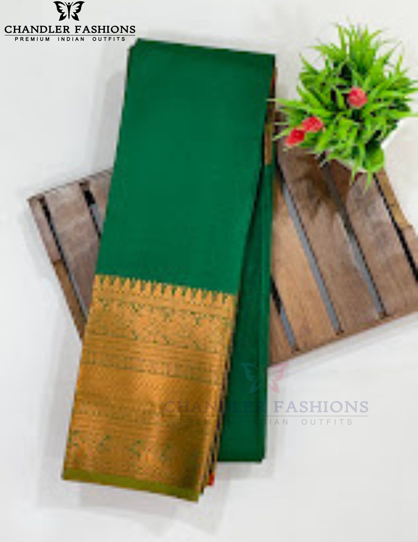 Elegant Green Color Art Silk Saree With Zari Work For Women Near Me