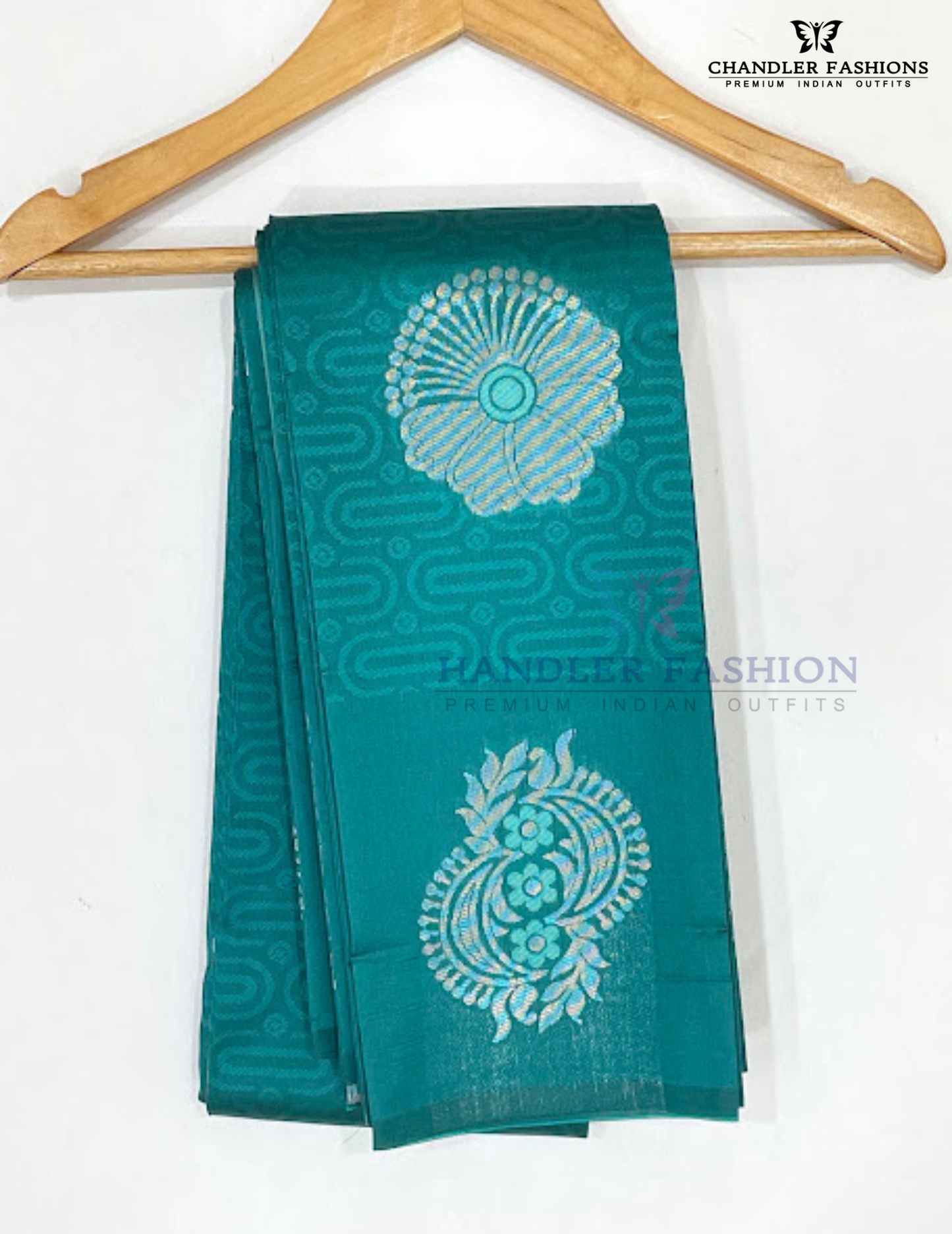 Ravishing Rama Green Color Art Silk With Silver Zari Work Saree Near Me
