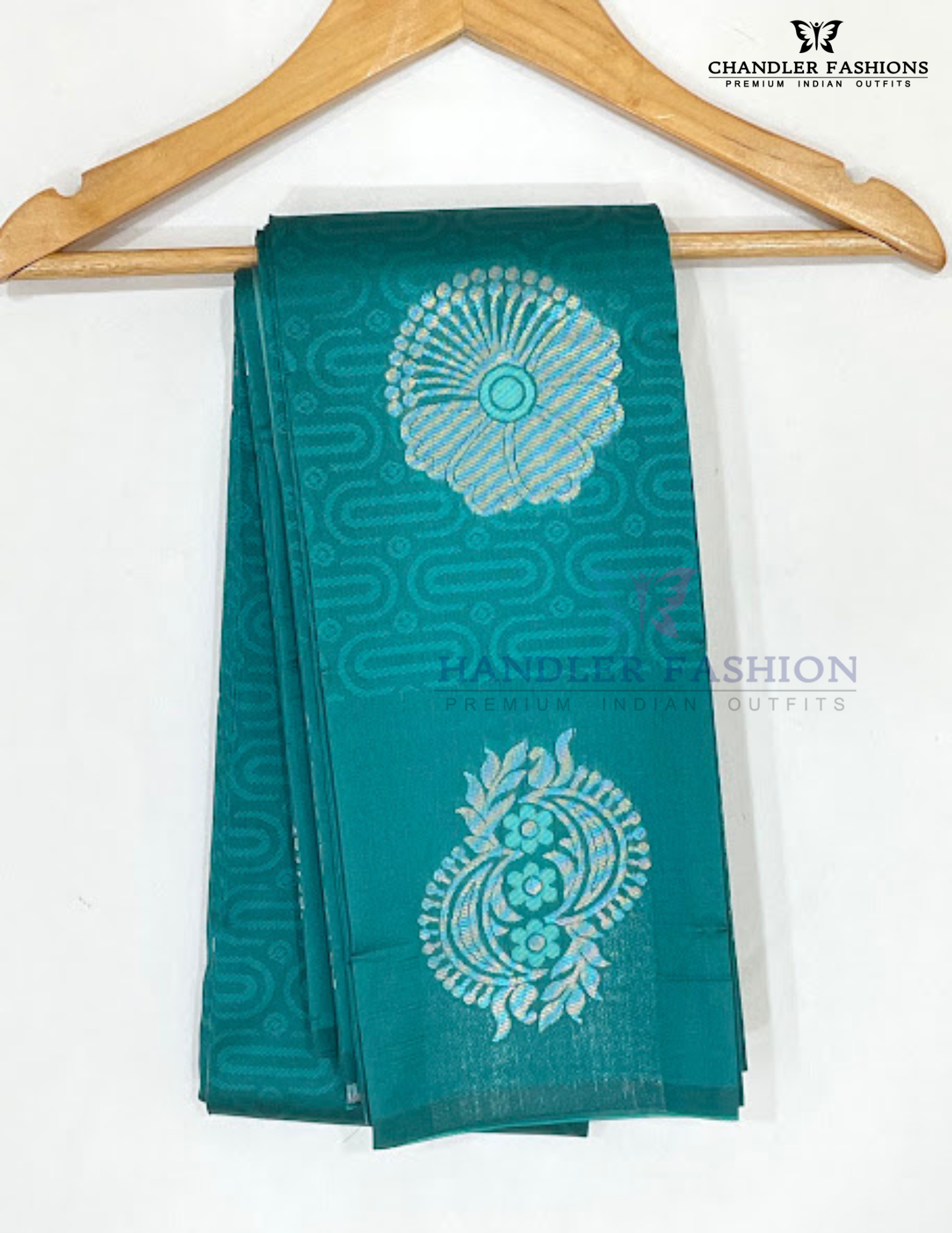 Ravishing Rama Green Color Art Silk With Silver Zari Work Saree Near Me