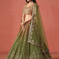 Mehendi Green Color Georgette With Sequins And Zari Embroidery Lehenga Choli Near Me