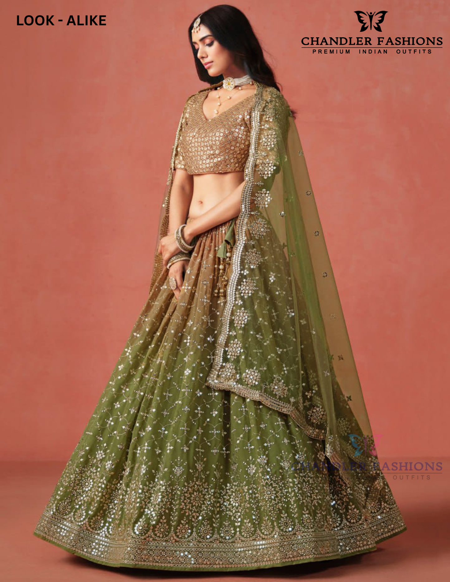Mehendi Green Color Georgette With Sequins And Zari Embroidery Lehenga Choli Near Me