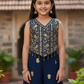 Blue Color Georgette With Embroidery And Sequins Work Palazzo Suits Near Me