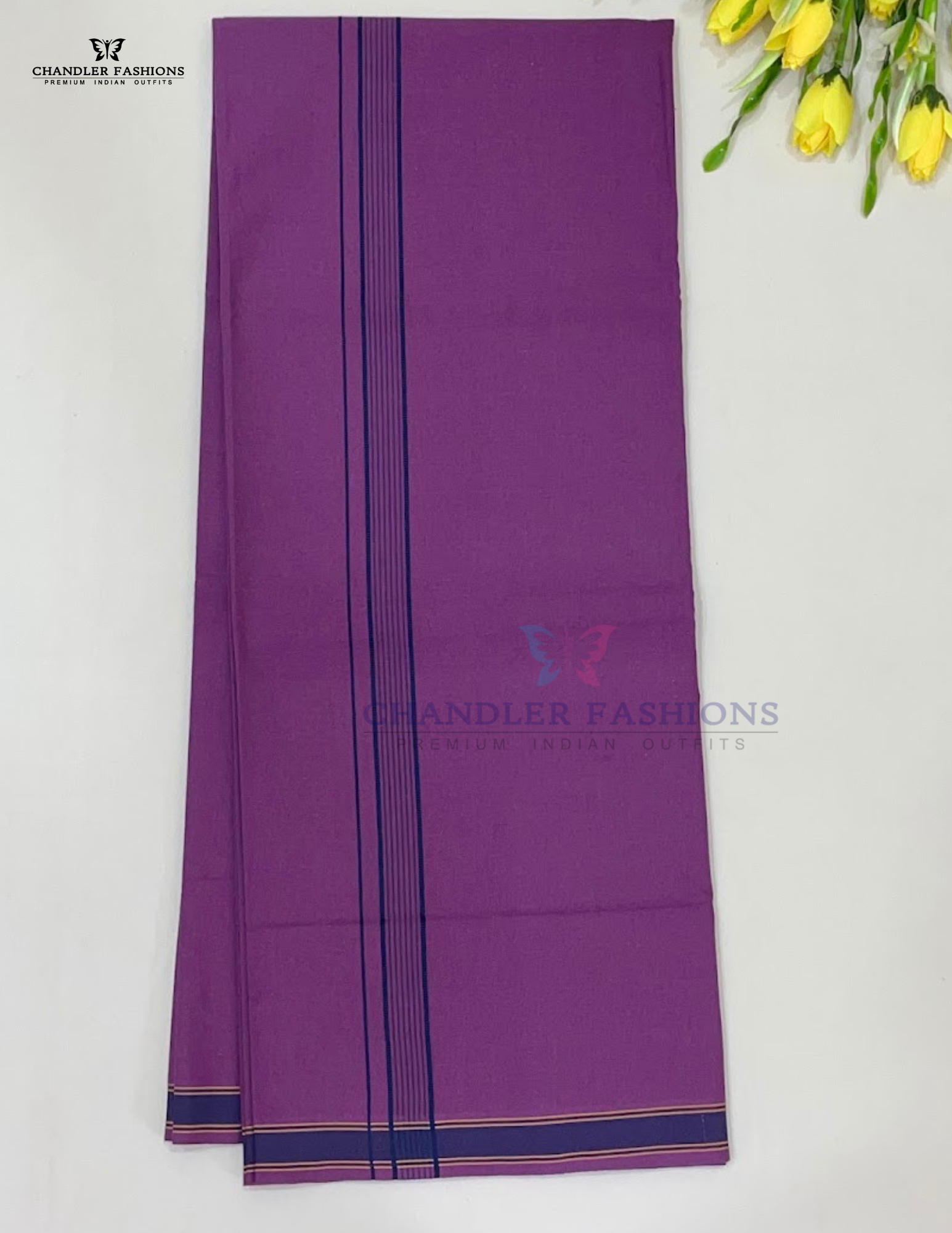Charming Violet Color Cotton Dhoti Near Me