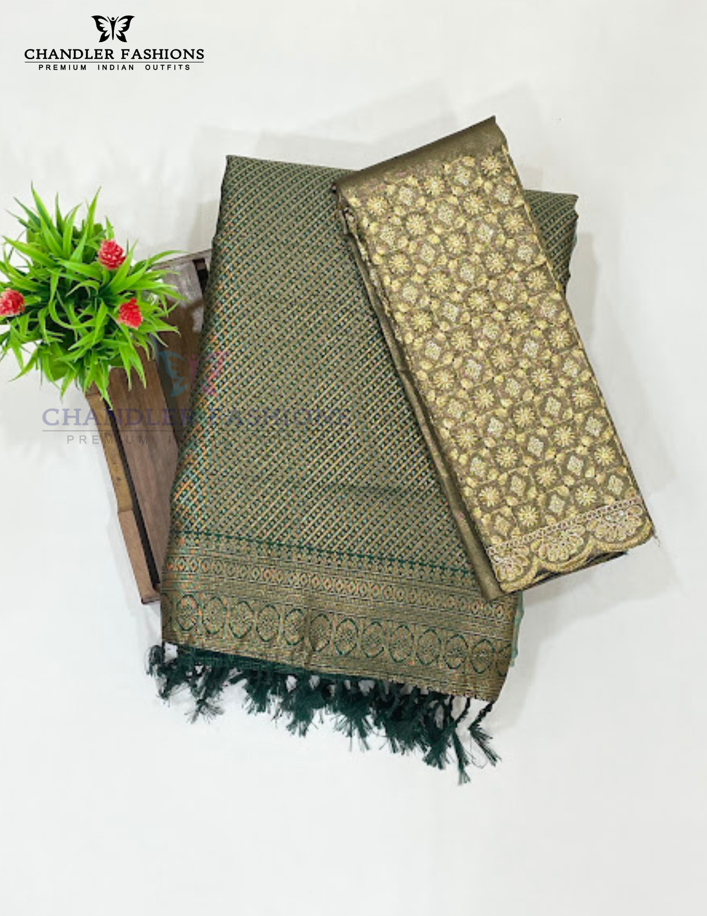 Alluring Green Color Art Silk With Zari Work Saree For Women Near Me