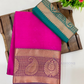 Beautiful Pink Color Soft Silk Saree With Zari Work For Women Near Me