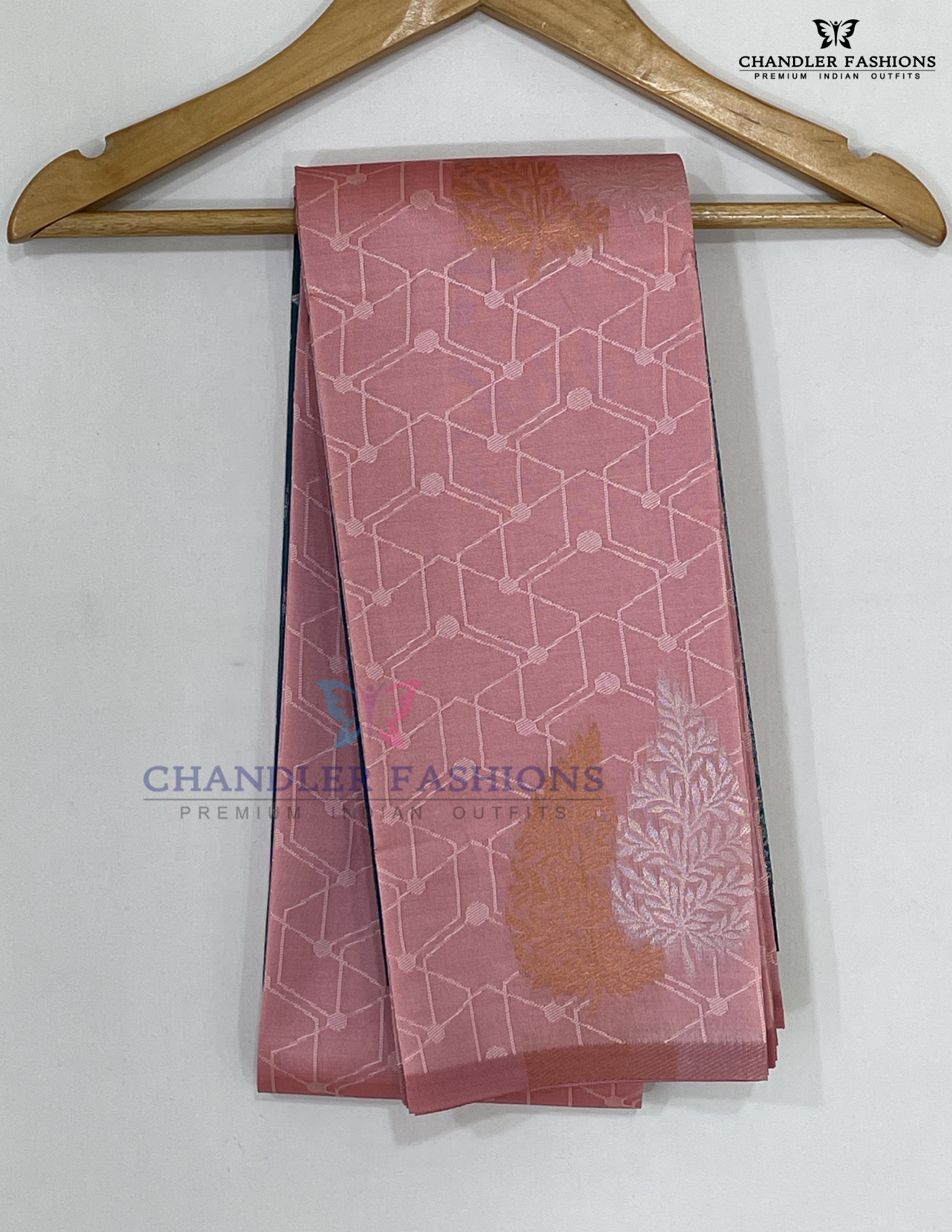 Light Pink Color Art Silk With Green Color Rich Pallu Saree For Women Near Me