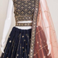 Alluring Blue Color Embroidery And Sequins Work Lehenga Choli In USA