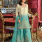 Sea Green Color Chinon With Digital Print And Embroidery Work Palazzo Suits Near Me