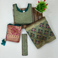 Pretty Green And Pink Colored Silk Choli Sets With Zari Work Near Me