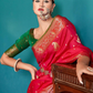 Pink Color Soft Soft Silk Copper Weaving Saree Near Me