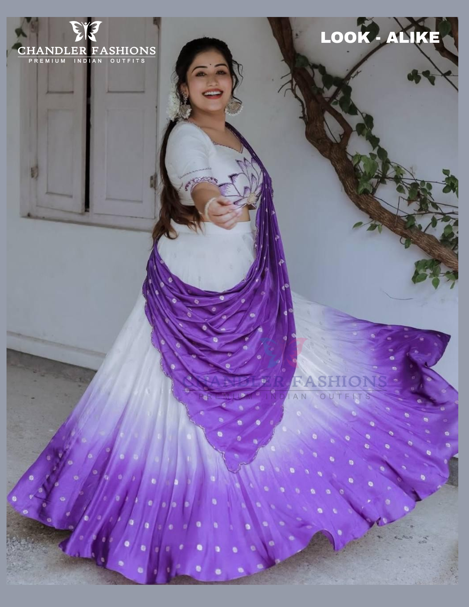White And Violet Color Lehenga Choli With Printed Work In Chandler