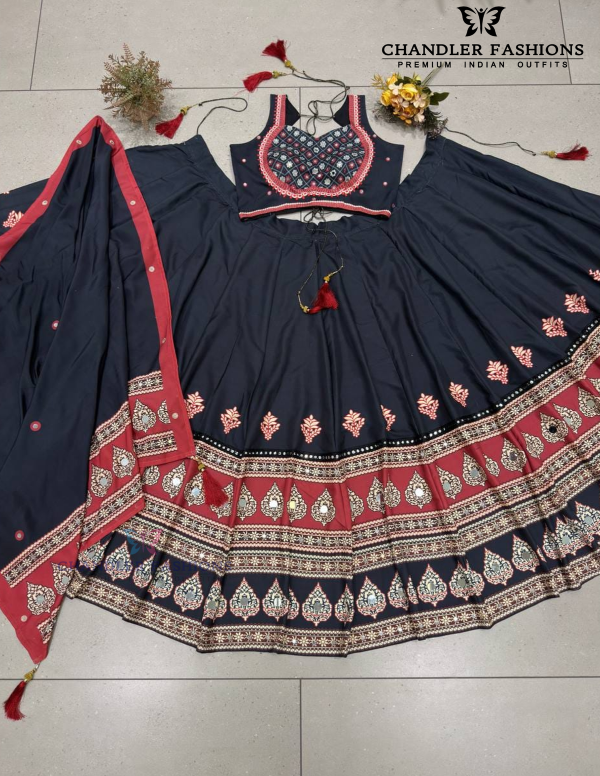 Stunning Black Color Rayon Chaniya Choli With Printed Work In USA