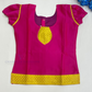 Pink And Yellow Colored Silk Langa Sets With Stone Work In Suncity