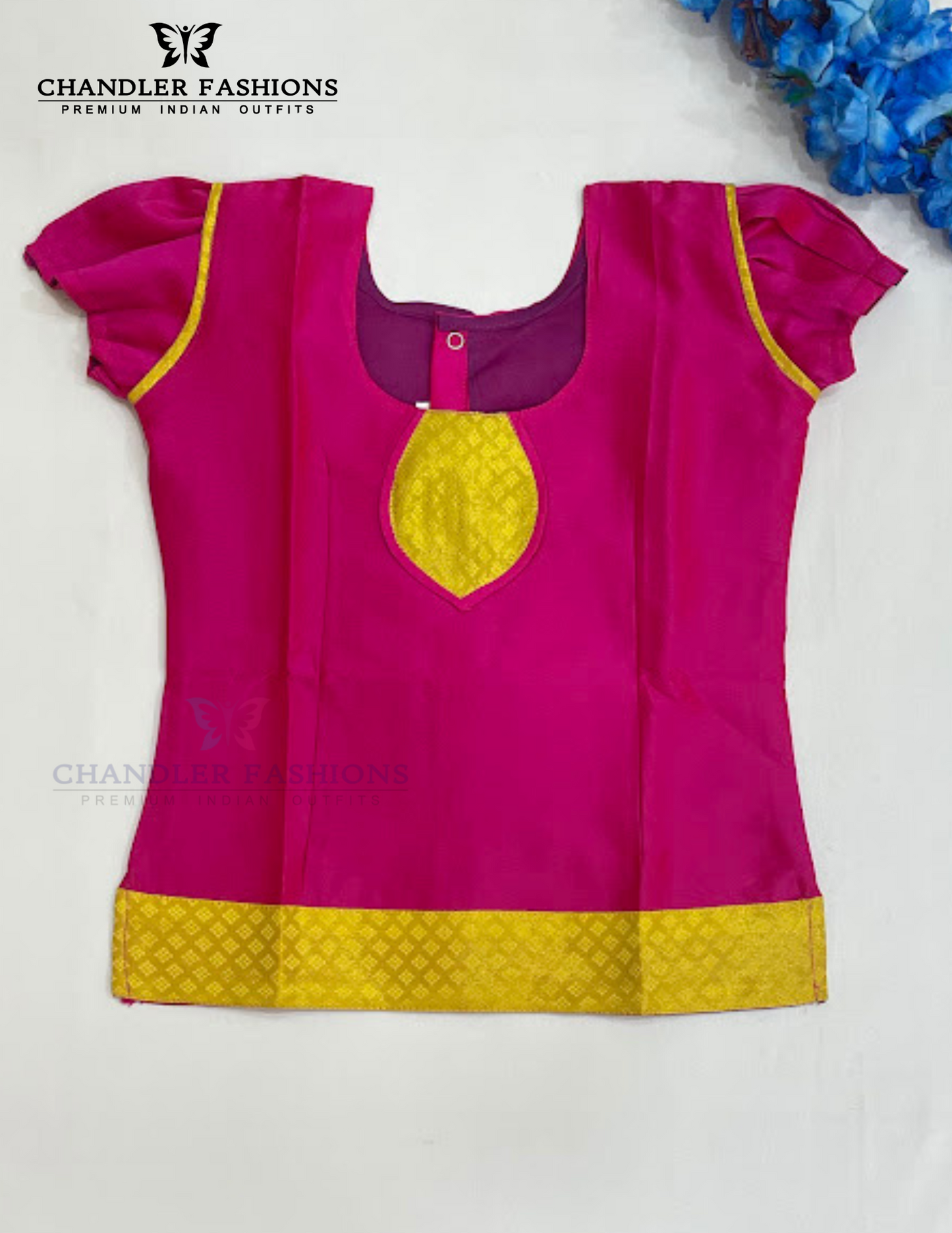 Pink And Yellow Colored Silk Langa Sets With Stone Work In Suncity