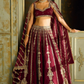 Impressive Maroon Colored Sequins With Zari Work Lehenga Choli