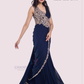 Navy Blue Color Heavy Rangoli With Embroidery Work Ready To Wear Saree Near Me