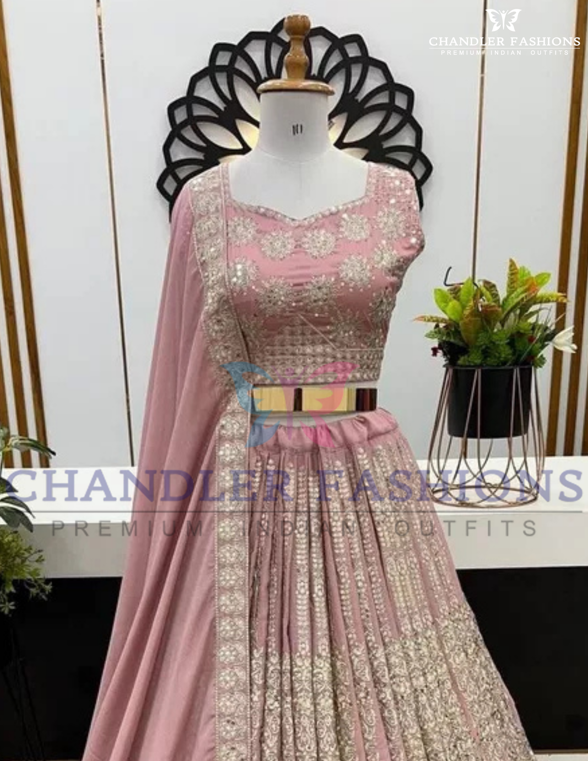 Sequins Work Wedding Lehenga Choli Near me
