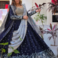 Alluring Dark Blue Color With Georgette Lehenga Choli In Chandler